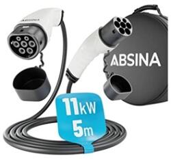 ABSINA 11kW, 16A, 3 fázisú, 5m elektromos autó töltőkábel (52-231-1001) - bestbyte
