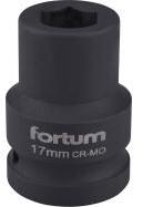 Fortum gépi (impakt) dugófej 3/4", 17mm, L 52 mm, feketített (4703017)