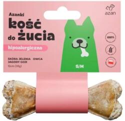 AZANKI Os pentru caine din piele de caprioara S/M 12cm