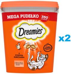 Dreamies Mega cutie recompense pisici 2x350 g cu pui