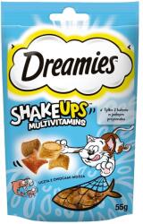 Dreamies ShakeUps Multivitamins 6x55g pernite cu ton, somon si creveti pentru pisici