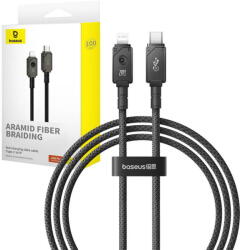 Baseus Fast Charging Cable USB C TO IP 20A 1M (Black) (32484) - vexio
