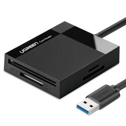 UGREEN Cititor Card USB 3.0 UGREEN CR125, SD - microSD - CF - MS, Negru