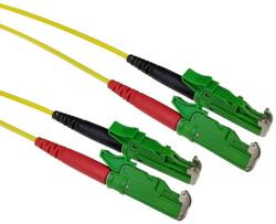 ACT LSZH Singlemode 9/125 OS2 fiber patch cable duplex with E2000/APC and E2000/APC connectors 1m Yellow (RL1901)