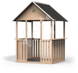 EXIT Toys Căsuță panoramică din chiparos Panorama 100 Wodden Playhouse Exit Toys cu 2 intrări și 2 tejghele din materiale naturale pentru copii de la 3 ani (ET50520100) Casuta pentru copii