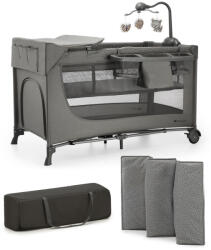 KinderKraft Utazóágy Joy 2 kiegészítőkkel Dark grey - vital24