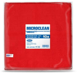 Bonus Törlőkendő, univerzális, 10 db, 32x32 cm, BONUS MicroCLEAN, piros (KHT1296)