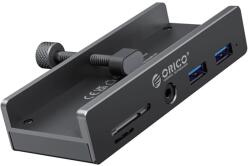 ORICO MH5PMM csíptetős hub USB-C / 2x USB-A 3.0, + SD&TF + 3, 5 mm audio - fekete