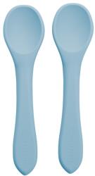AppeKids Set lingurite din silicon Aqua Blue 6 luni+, 2 bucati, Appekids