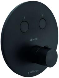 PAFFONI Compact Box - Termosztatikus keverő 2 készülékhez, süllyesztett, matt fekete színű CPT018NO (CPT018NO)