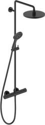 Duravit C. 1 zuhany készlet fal termosztáttal trópusi zuhany opcióval fekete C14280008046