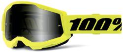 100% ACCURI 2 Sand motocross szemüveg sárga, dupla füstös plexivel