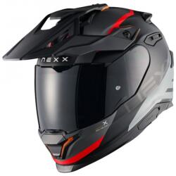NEXX Helmets Y. TRAVL Quest enduro motoros bukósisak matt fekete-piros