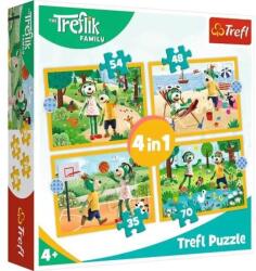 Trefl 34623 - A Treflik család kalandjai - 4 az 1-ben (35, 48, 54, 70 db-os)puzzle (34623)