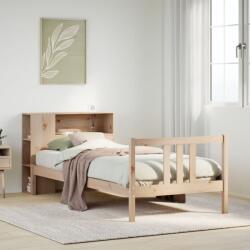 vidaXL tömör fenyőfa könyvespolcos ágy matrac nélkül 90 x 190 cm (3322293)