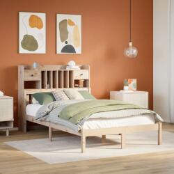 vidaXL tömör fenyőfa könyvespolcos ágy matrac nélkül 135 x 190 cm (3322331)