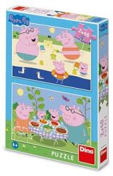 Dino Puzzle Dino Peppa Pig: În vacanță 2x48 piese