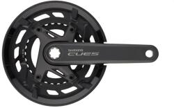 Shimano Cues FC-U6000-2 Linkglide integrált tengelyes hajtómű, 30-46T, 2x9s, 2x10s, 175 mm, LV, fekete