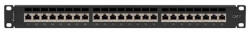 Lanberg PPS7-1024-B 19" 1U 24port Cat. 7 FTP árnyékolt fekete patch panel (PPS7-1024-B) - haztartasibolt