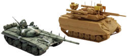 Amusing Hobby Model de asamblare Amusing Hobby Militari: Tancuri - Tancul de luptă principal rusesc T-90A și vehiculul aerian fără pilot Uran-9 (AH35A053)