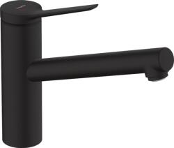 Hansgrohe Zesis M33 Egykaros konyhai csaptelep 140, CoolStart, EcoSmart, 1 jet, Matt Fekete 74813670 (74813670)