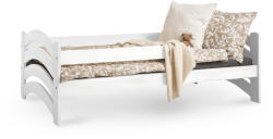  WIKI 160x80 tömör fa gyerekágy leesésgátlóval - fehér (10000012194)