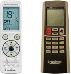 General KRONINGS GP05, Nordic, K3600, K2400, A2000, CS0201 - luxus háttérvilágítású távirányító