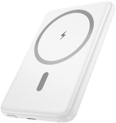 hoco. J140A ultravékony MagSafe-kompatibilis Powerbank, 5000mAh, fehér