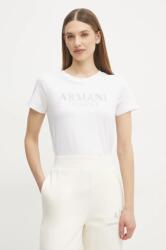 Giorgio Armani pamut póló női, fehér, XW000387 AF10354 - fehér L