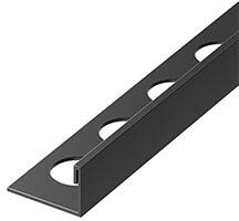 NOX Prémium szögletes élvédő - inox, matt fekete 10mm/270cm (456672732)