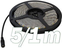 TRACON LED-SZH-72-CW LED szalag beltéri (IP20) 7, 2 W/m teljesítménnyel, 720lm/m, 6000K hidegfehér színhőmérséklettel, 12V DC, 10mm széles, 30 LED/m SMD LED, 120° (LED-SZH-72-CW)