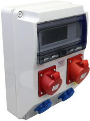 Tracon Csatlakozó doboz, védelem nélkül 2×SCHUKO+1×16A(3P+N+E)+1×32A(3P+N+E) (TDB12-12M)