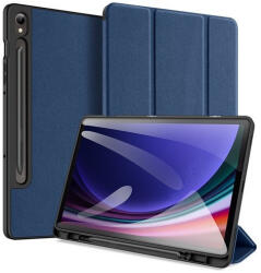 Samsung Tab S9 FE (10.9) / Tab S10 FE (10.9) SM-X510 / X516B / X520 / X526, mappa tok, Trifold, érintőceruza tartó, Dux Ducis Domo, sötétkék - csontosteam