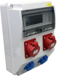 Tracon Csatlakozó doboz, védelem nélkül 2×SCHUKO+2×16A(3P+N+E) (TDB15-12M)