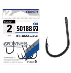 Owner Hooks Iseama with Eye horog, 10, 10 db (O50188-10)