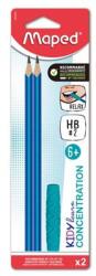 Maped Írástanuló grafitceruza, HB, háromszögletű, szilikon vég, MAPED "Kidy Learn Concentration (IMA854400) - tintasziget