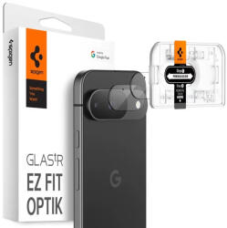 Google Pixel 9, Kamera lencsevédő fólia, ütésálló fólia, Tempered Glass (edzett üveg), Spigen Glastr Ez Fit Optik, Clear, 2 db / csomag