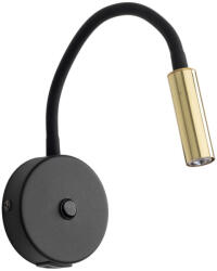 TK Lighting Lagos 1xG9 fekete/arany fali lámpa USB csatlakozóval TK Lighting (ELM 10201)