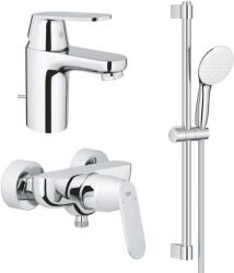 GROHE Set baterii, Grohe Eurosmart Cosmopolitan, cu baterie lavoar , baterie dus, set de dus Tempesta 100, 32825000+32837000+27853003 (32825000+32837000+27853003)