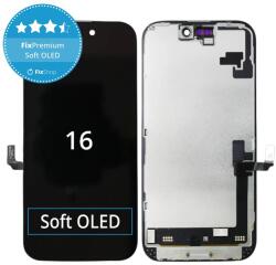 Apple iPhone 16 - LCD Kijelző + Érintőüveg + Keret Soft OLED FixPremium