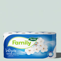 Bibo Toalettpapír tento family (150 lapos) 8 tekercs/csomag, 2rtg. , illatmentes (8csom/zsugor)