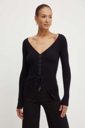 GUESS pulóver SELENE könnyű, női, fekete, W4YR03 Z2V62 - fekete XL