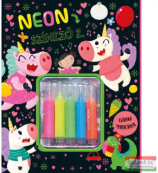 Napraforgó Könyvkiadó Neon színező 2. - zöld