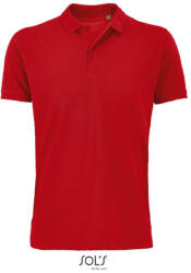 SOL'S Férfi PLANET organikus rövid ujjú galléros póló, SOL'S SO03566, Red-5XL (so03566re-5xl)