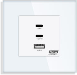 Tosyco Modul încărcător 1 x USB 1.1 A cu indicator LED [CLONE] [CLONE] [CLONE] [CLONE] (TOS-C-GAN65W-W)