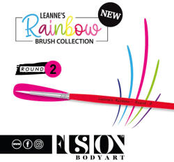 Leanne's - Fusion Body Art Leanne's Rainbow kerek arcfestőecset 2-es