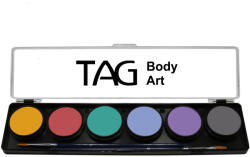 TAG Body Art TAG PASZTELL SZÍNEK PALETTA + 2 ecset 6x10gr