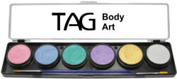 TAG Body Art TAG GYÖNGYHÁZ SZÍNEK PALETTA + 2 ecset 6x10gr
