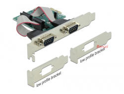 Delock PCI-E Bővítőkártya > 2x Soros RS-232 (90007) - berczitech