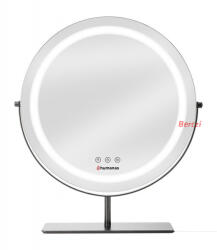 Humanas HM Scarlet LED fém sminktükör, 360° elforgatható, integrált érintő gombok, 3 színhőmérséklet, (HUHS4024 SCARLET) - berczitech